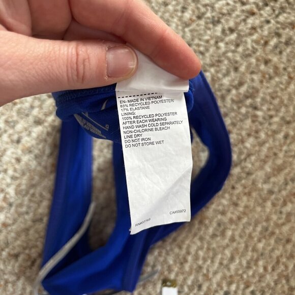Nike bikini bottom Swimsuit Blue Size Large with Drawstring - Picture 7 of 7